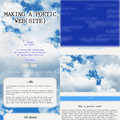 Making a Poetic Web
