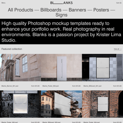 Blanks Templates | High quality Photoshop mockups for your portfolio