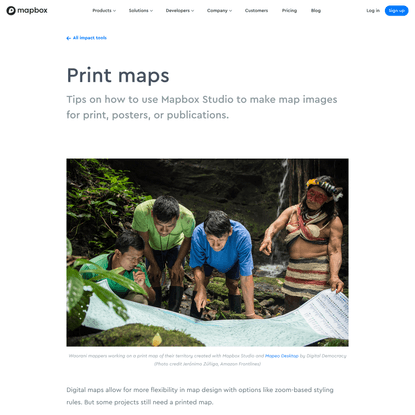 Print maps | Mapbox