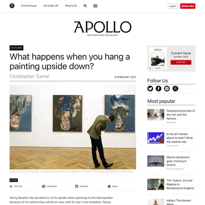 What happens when you hang a painting upside down? | Apollo Magazine