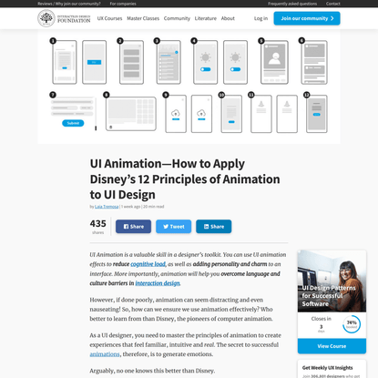 UI Animation—How to Apply Disney’s 12 Principles of Animation to UI Design