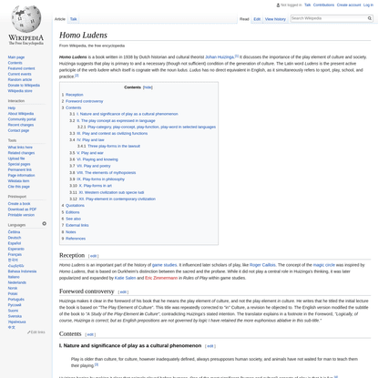 Homo Ludens - Wikipedia