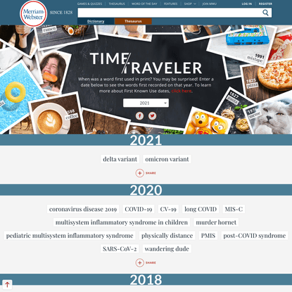Time Traveler by Merriam-Webster: Words from 2021