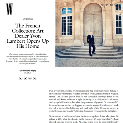 The French Collection: Art Dealer Yvon Lambert Opens Up His Home