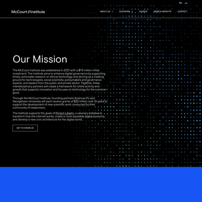 About us - McCourt Institute