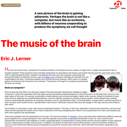 The brain: an orchestra, not a computer?