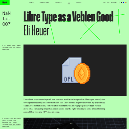 Libre Type as a Veblen Good