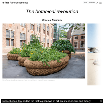 The botanical revolution - Announcements - e-flux