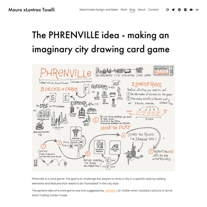The PHRENVILLE idea - making an imaginary city drawing card game — Mauro xLontrax Toselli