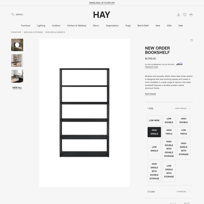 New Order Bookshelf - Hay