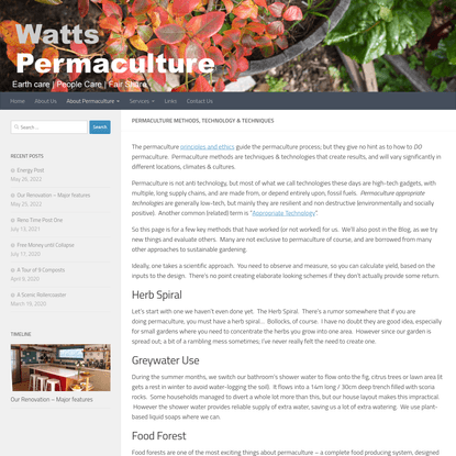 Permaculture Methods - Watts Permaculture