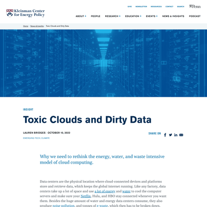 Toxic Clouds and Dirty Data