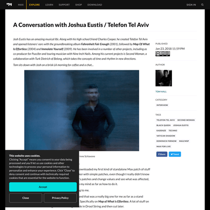 Article: A Conversation with Joshua Eustis / Telefon Tel Aviv | Cycling ’74