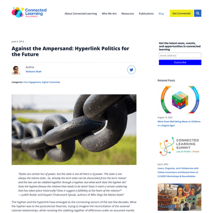 Against the Ampersand: Hyperlink Politics for the Future - Connected Learning Alliance