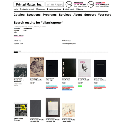 Search results - Printed Matter