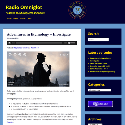 Radio Omniglot – Podcasts about languages and words