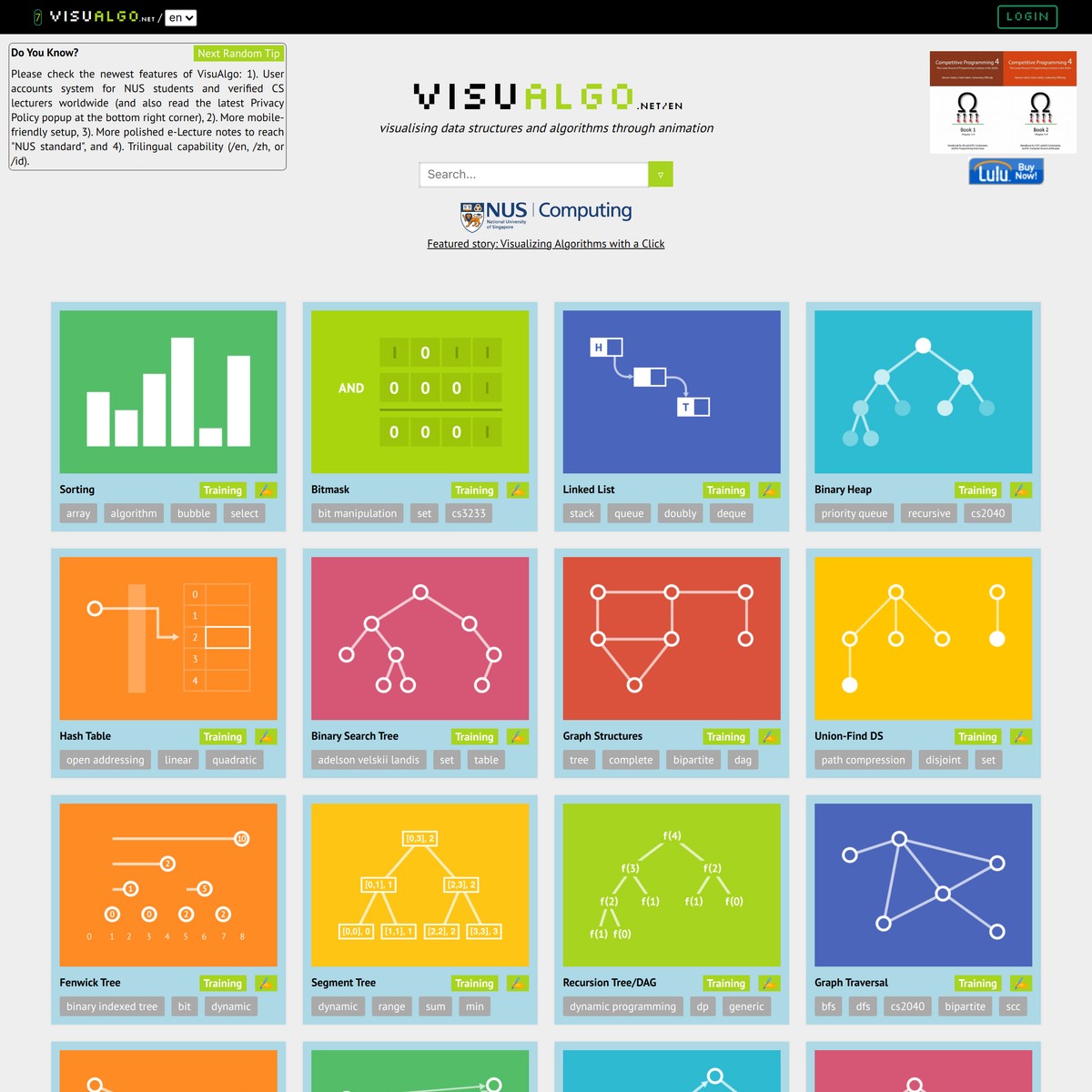 visualising data structures and algorithms through animation - VisuAlgo ...