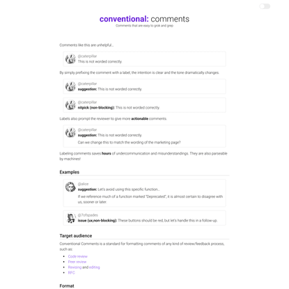 Conventional Comments