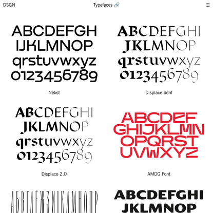 Typefaces 🔗
