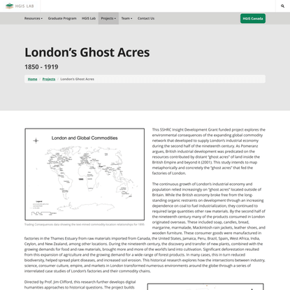 London’s Ghost Acres - HGIS Lab | University of Saskatchewan