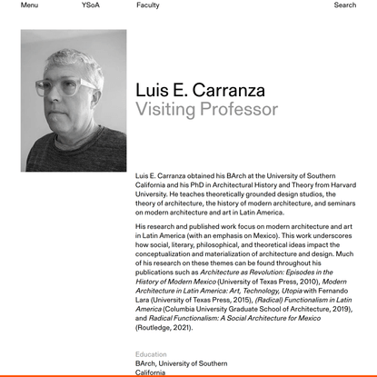 Luis E. Carranza - Yale Architecture