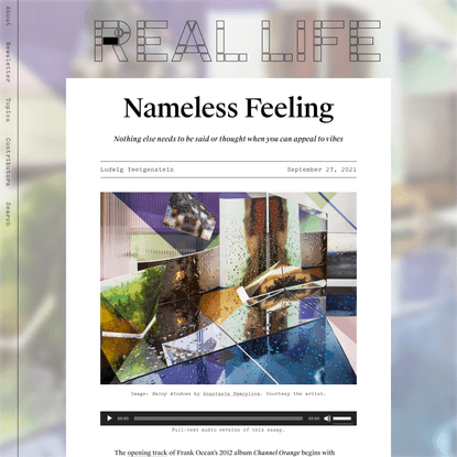 Nameless Feeling — Real Life