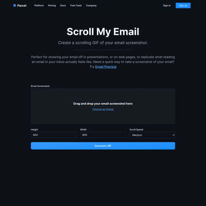 Scroll My Email – Parcel