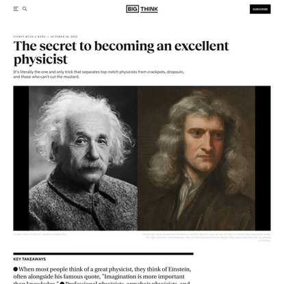 The secret to becoming an excellent physicist - Big Think