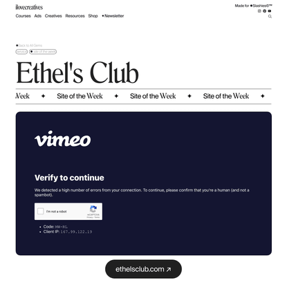 Ethel’s Club - Internet Gems: Website Inspiration — ilovecreatives
