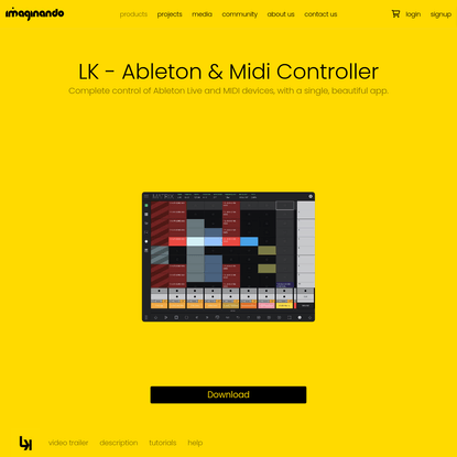 Ableton Live & Midi Controller for iOS and Android - LK | Imaginando