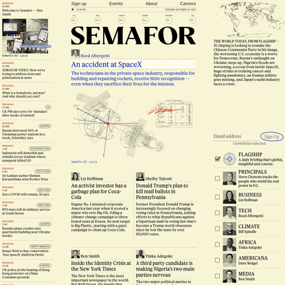 Semafor - A global news platform for breaking stories, analysis and video