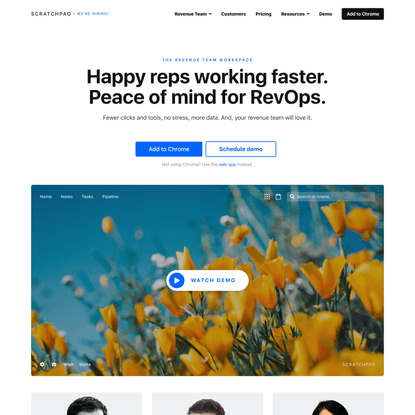 Scratchpad: The Revenue Team Workspace