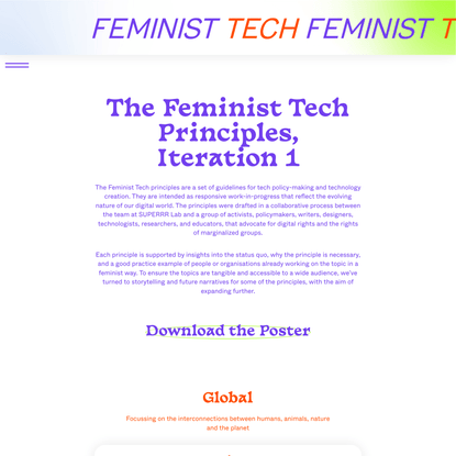 The Feminist Tech Principles