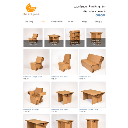 Shop For Corrugated Cardboard Furniture | Chairigami