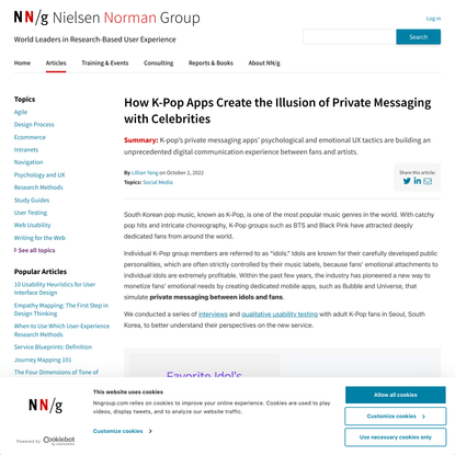 K-Pop Apps Create the Illusion of Private Messaging with Celebrities