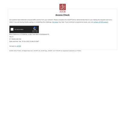 JSTOR: Access Check