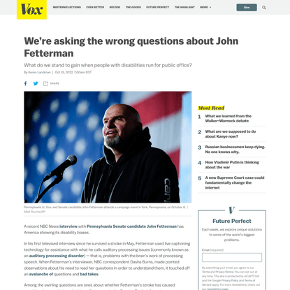 We’re asking the wrong questions about John Fetterman