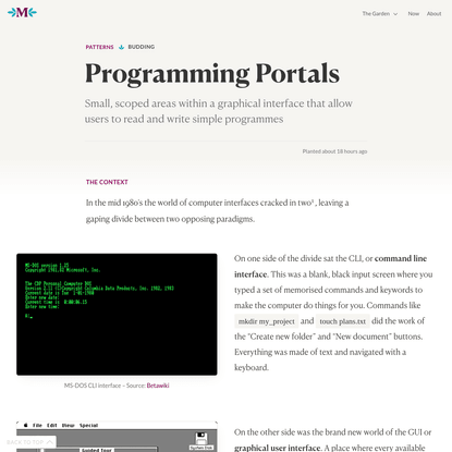Programming Portals