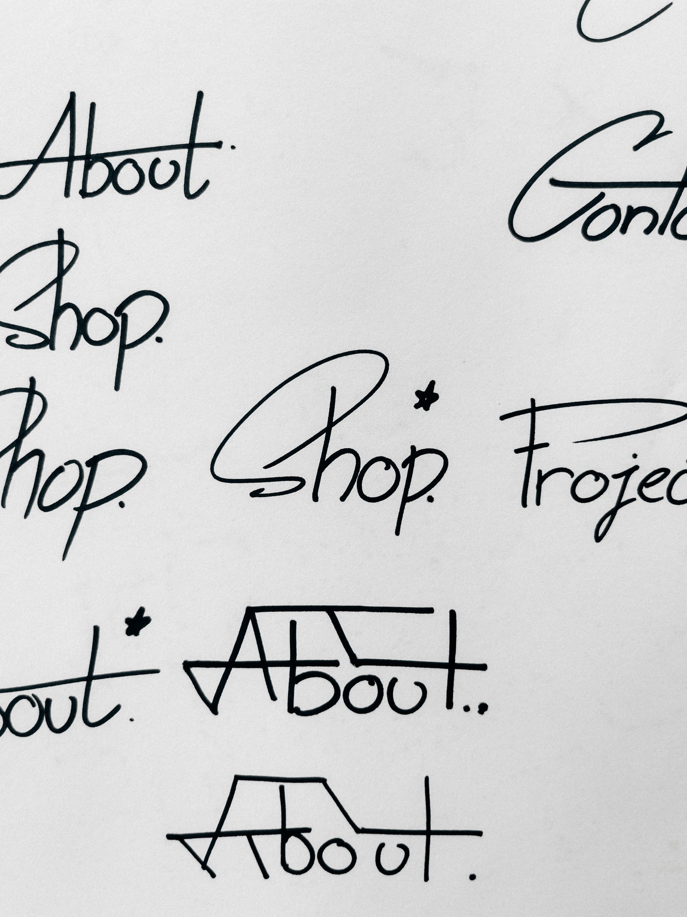 pen drawings, typography by jd byrne