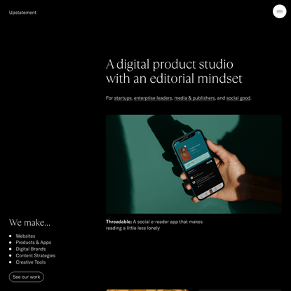 Upstatement | A digital brand and product design studio