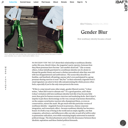 Gender Blur | Alex V Green