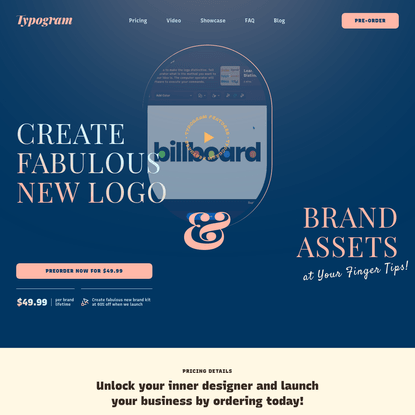 Typogram - Next-Generation Logo Design Tool for Startups and Small Businesses