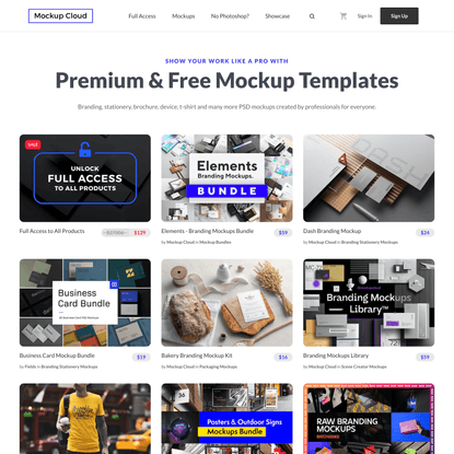 Premium &amp; Free PSD Mockup Store