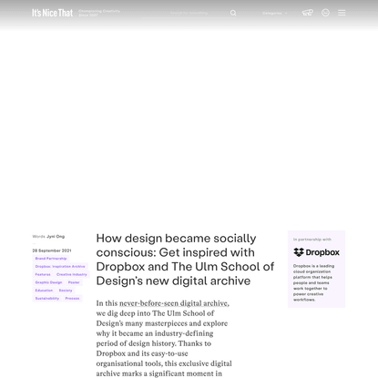 How design became socially conscious: Get inspired with Dropbox and The Ulm School of Design’s new digital archive