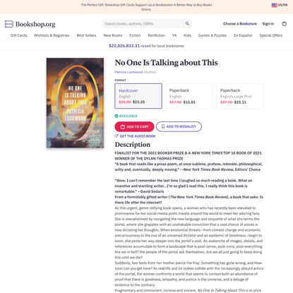 No One Is Talking about This a book by Patricia Lockwood