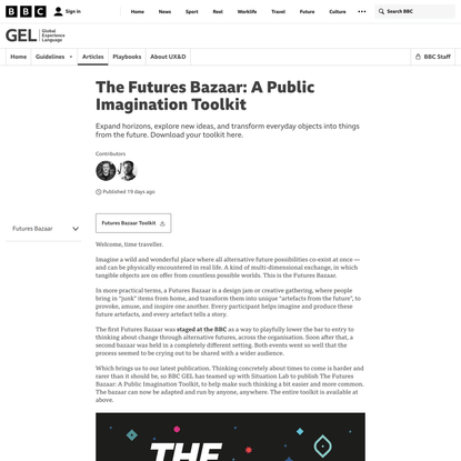 The Futures Bazaar: A Public Imagination Toolkit