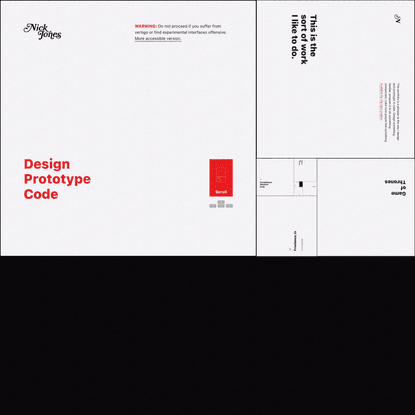 Nick Jones - Freelance Design, Prototype and Code