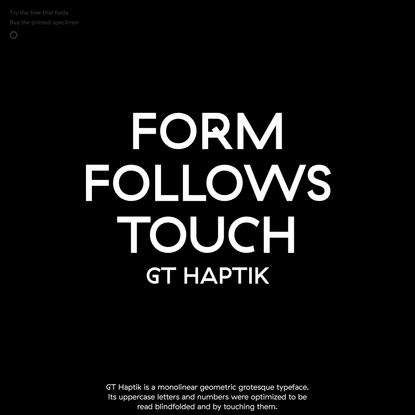 The New GT Haptik — Form Follows Touch