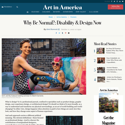 Why Be Normal?: Disability &amp; Design Now