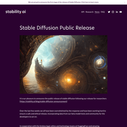 Stable Diffusion Public Release — Stability.Ai